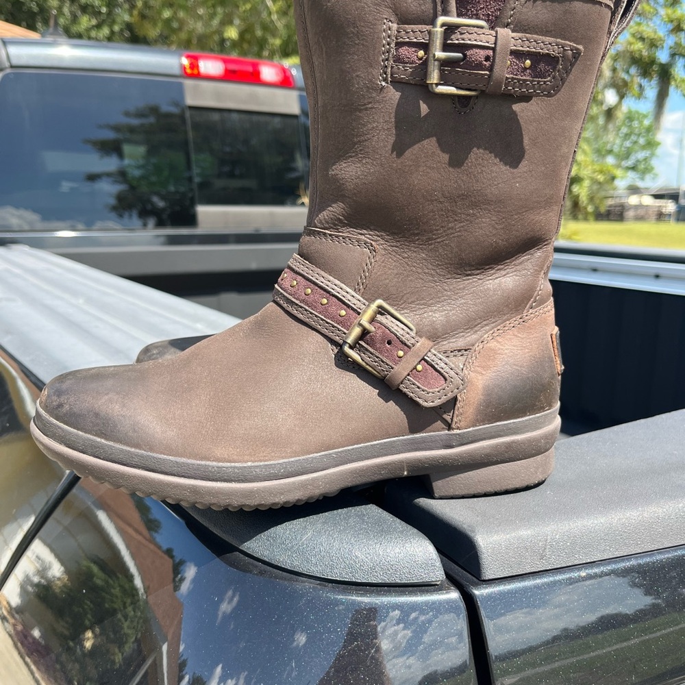 Ugg Chocolate Shearling Lined Boots - image 2